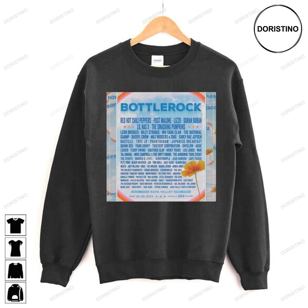 Bottlerock Napa Valley 2023 Tour Limited Edition T-shirts